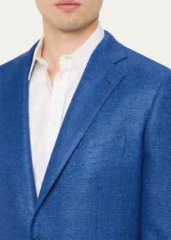 Cesare AttoliniMen's Tonal Herringbone Two-Button Jacket