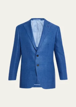 Cesare AttoliniMen's Tonal Herringbone Two-Button Jacket