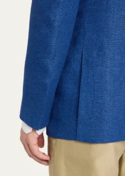Cesare AttoliniMen's Tonal Herringbone Two-Button Jacket