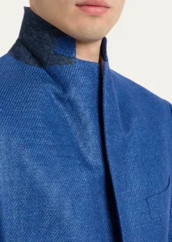 Cesare AttoliniMen's Tonal Herringbone Two-Button Jacket