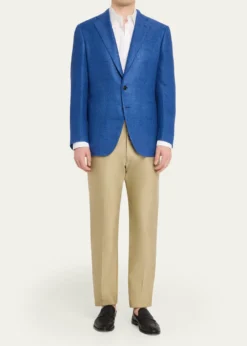 Cesare AttoliniMen's Tonal Herringbone Two-Button Jacket