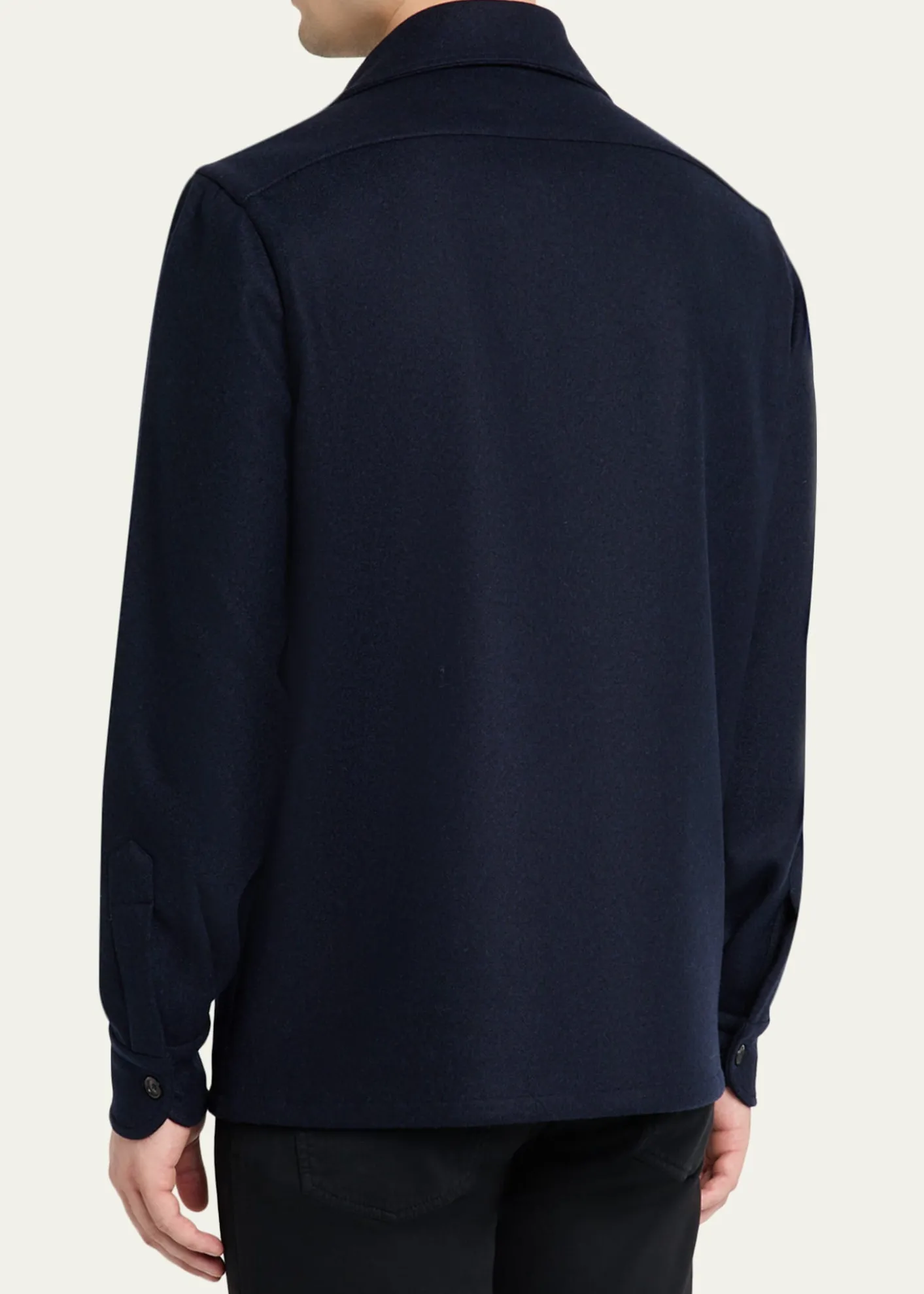 Cesare AttoliniMen's Wool Flap-Pocket Overshirt