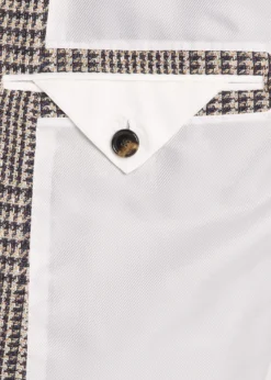 Cesare AttoliniMen's Wool, Silk and Linen Prince of Wales Sport Coat