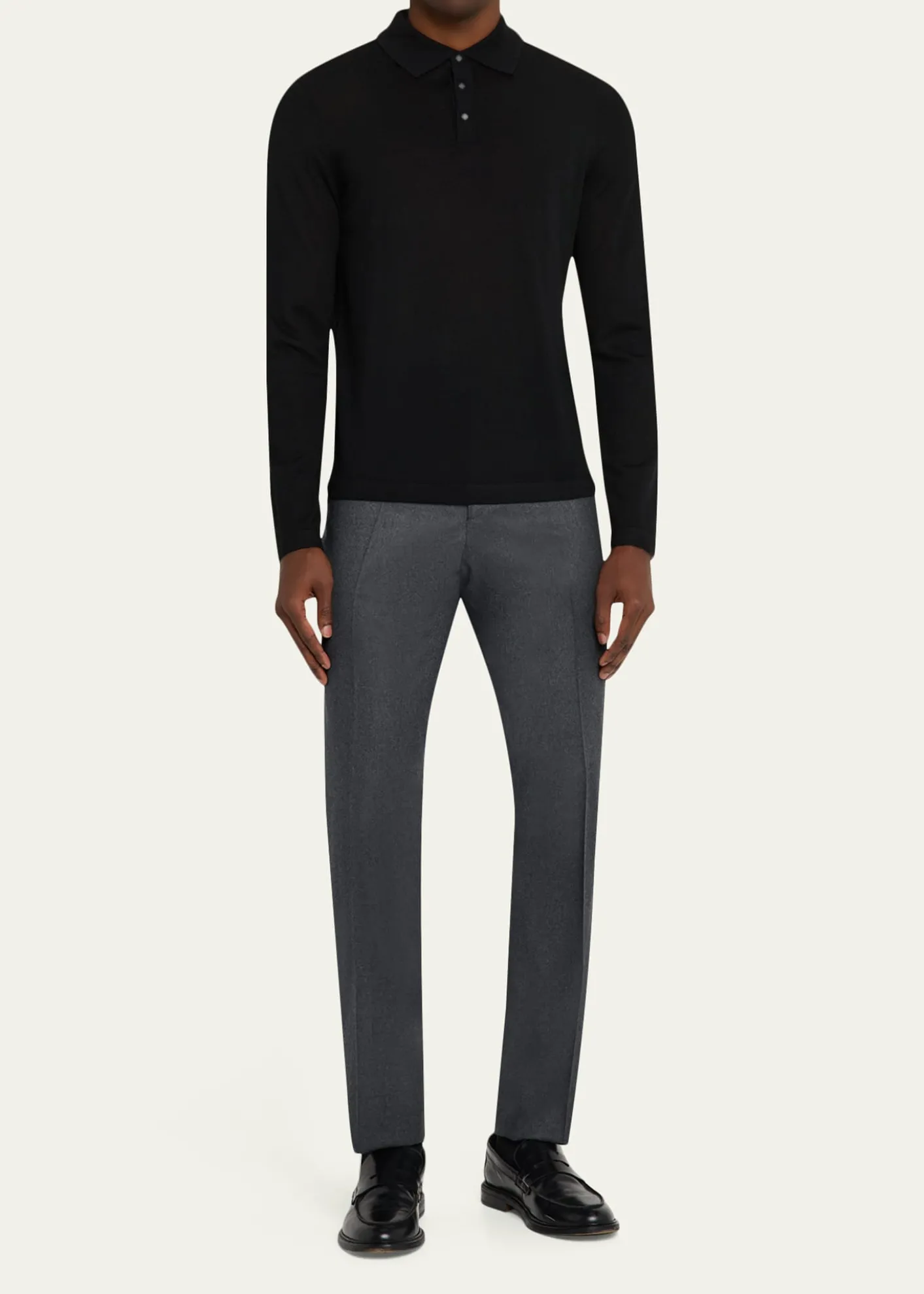 Cesare AttoliniMen's Wool Slim-Fit Trousers