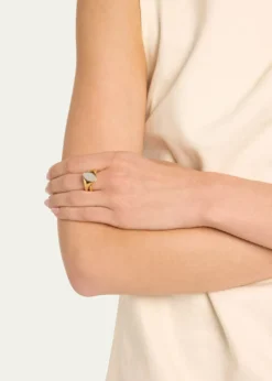 Charlotte ChesnaisChevaliere Initial Ring Two-Tone