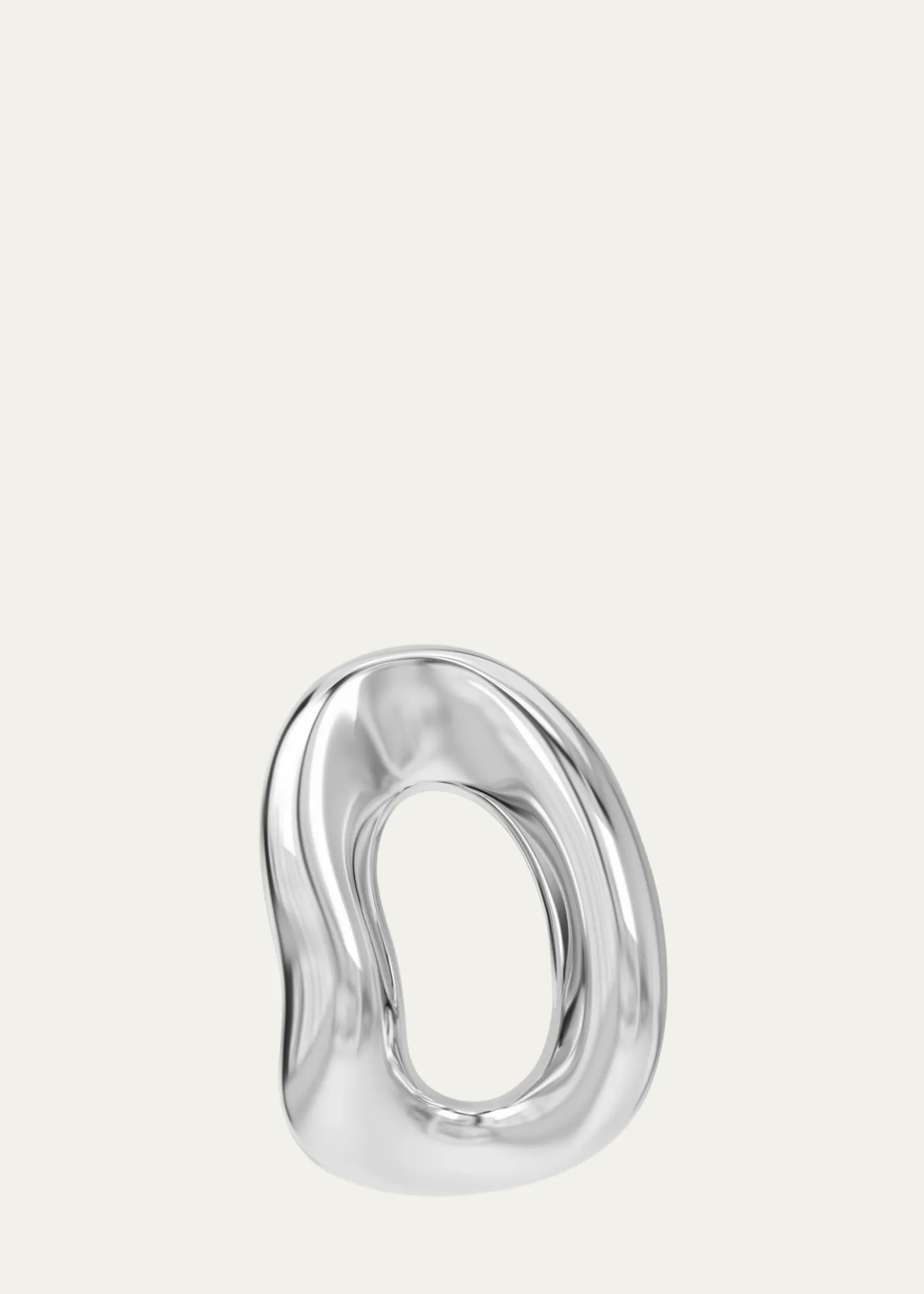Charlotte ChesnaisSterling Silver Shima Hoop Earring, Single