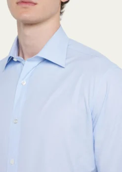 CharvetMen's French Cuff Cotton Dress Shirt