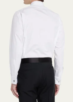 CharvetMen's Pique-Bib French Cuff Dress Shirt
