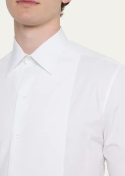 CharvetMen's Pique-Bib French Cuff Dress Shirt