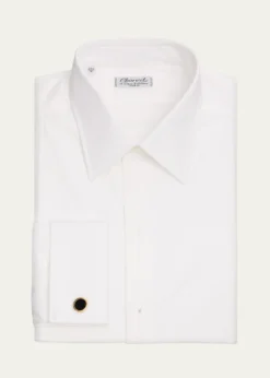 CharvetMen's Pique-Bib French Cuff Dress Shirt
