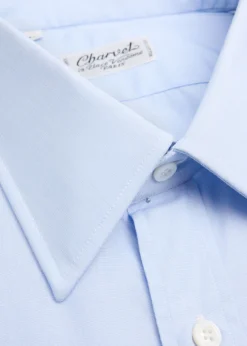 CharvetMen's Point Collar Cotton Dress Shirt