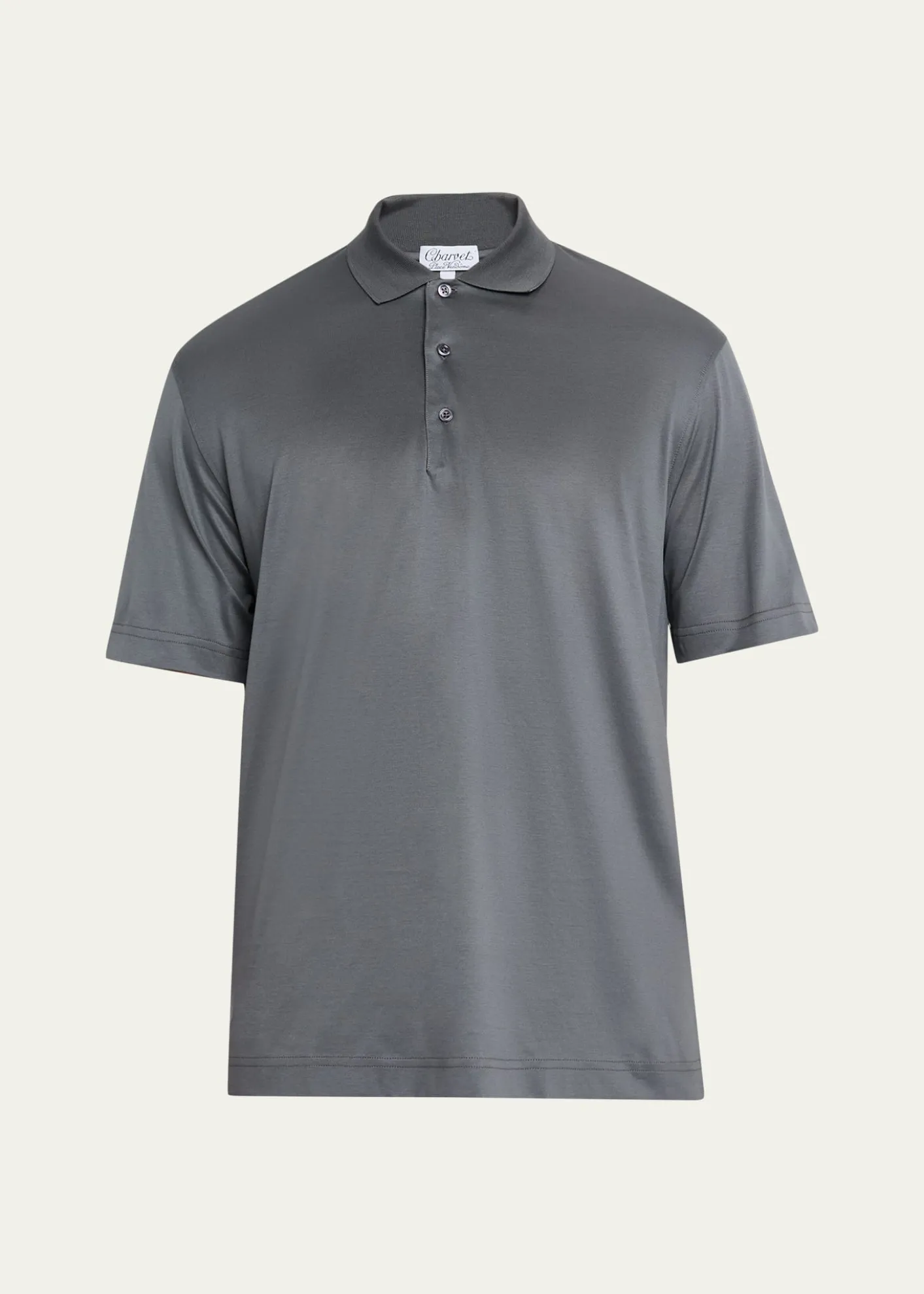 CharvetMen's Cotton Jersey Polo Shirt