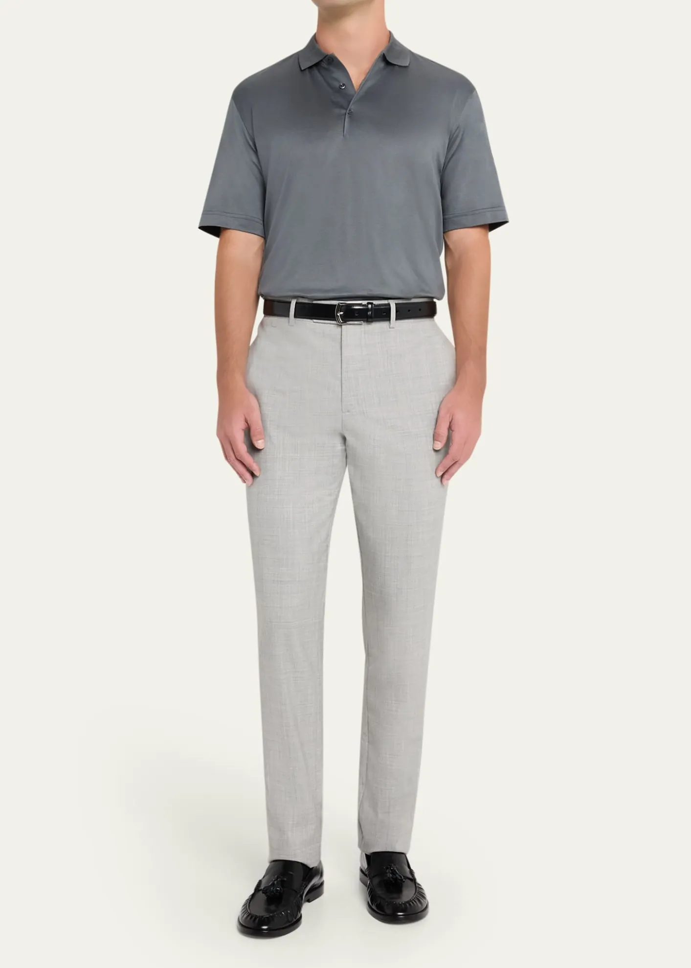 CharvetMen's Cotton Jersey Polo Shirt