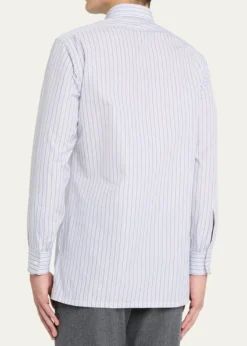 CharvetMen's Cotton Multi-Stripe Sport Shirt