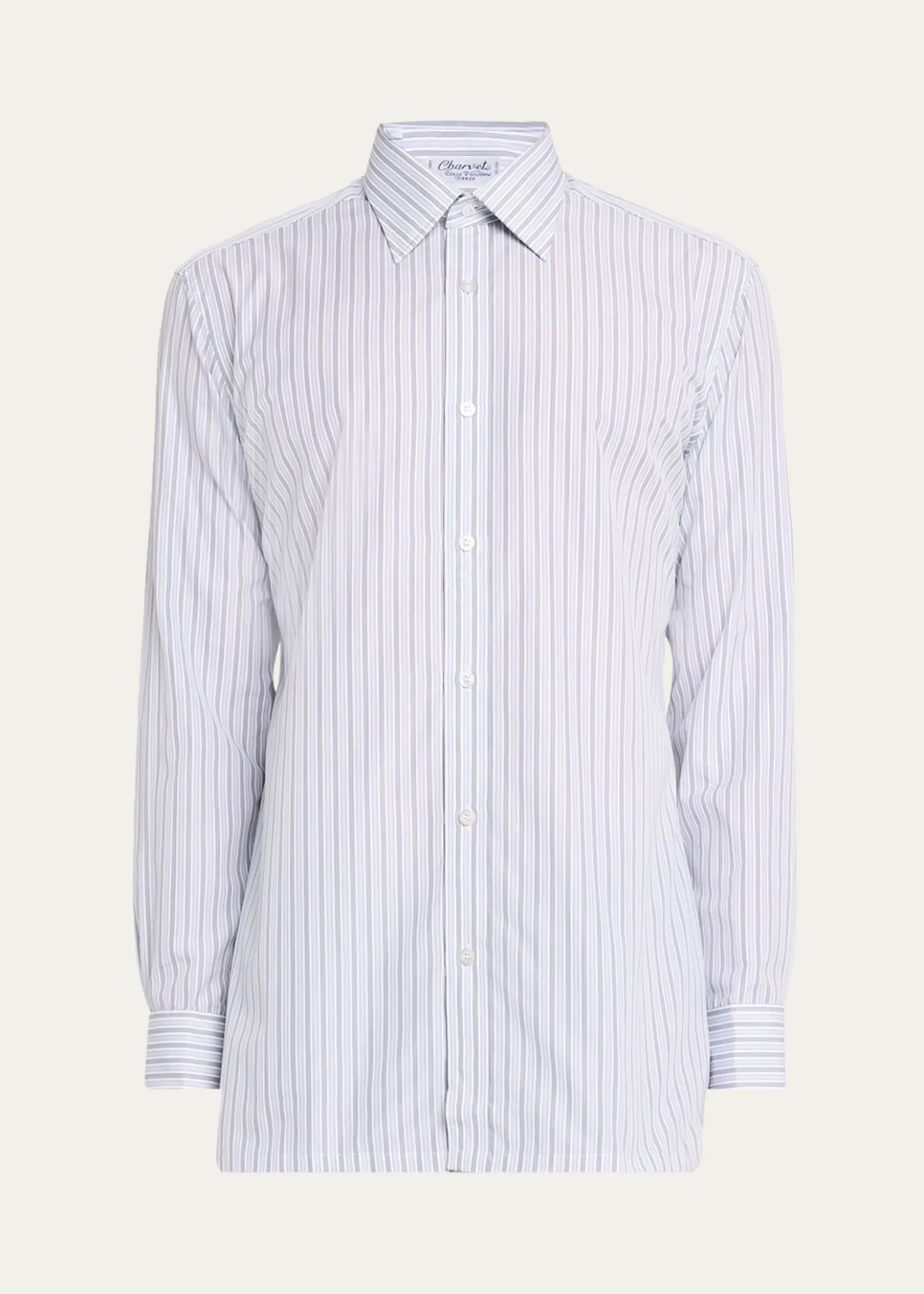 CharvetMen's Cotton Multi-Stripe Sport Shirt