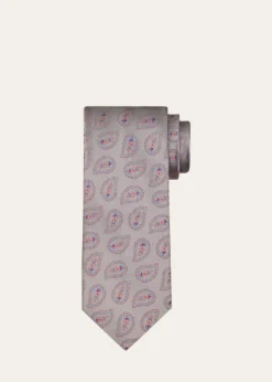 CharvetMen's Micro-Dot Paisley Silk Tie