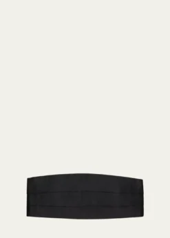 CharvetMen's Satin Pleated Cummerbund