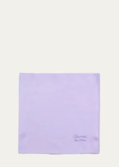 CharvetMen's Silk Logo-Print Pocket Square