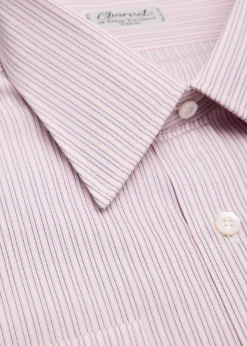 CharvetMen's Slim-Fit Cotton Multi-Stripe Dress Shirt