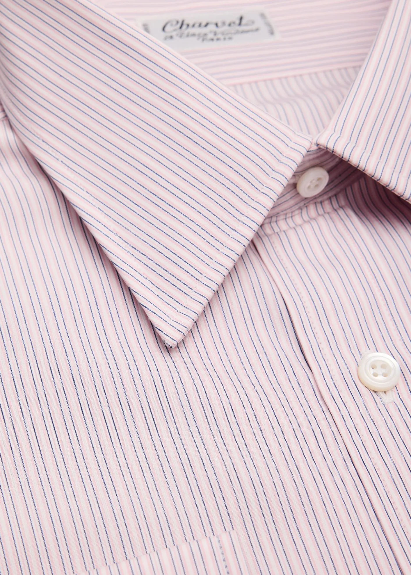 CharvetMen's Slim-Fit Cotton Multi-Stripe Dress Shirt