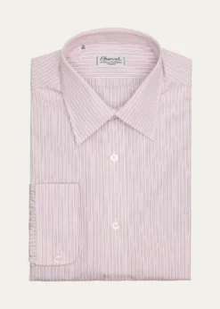 CharvetMen's Slim-Fit Cotton Multi-Stripe Dress Shirt