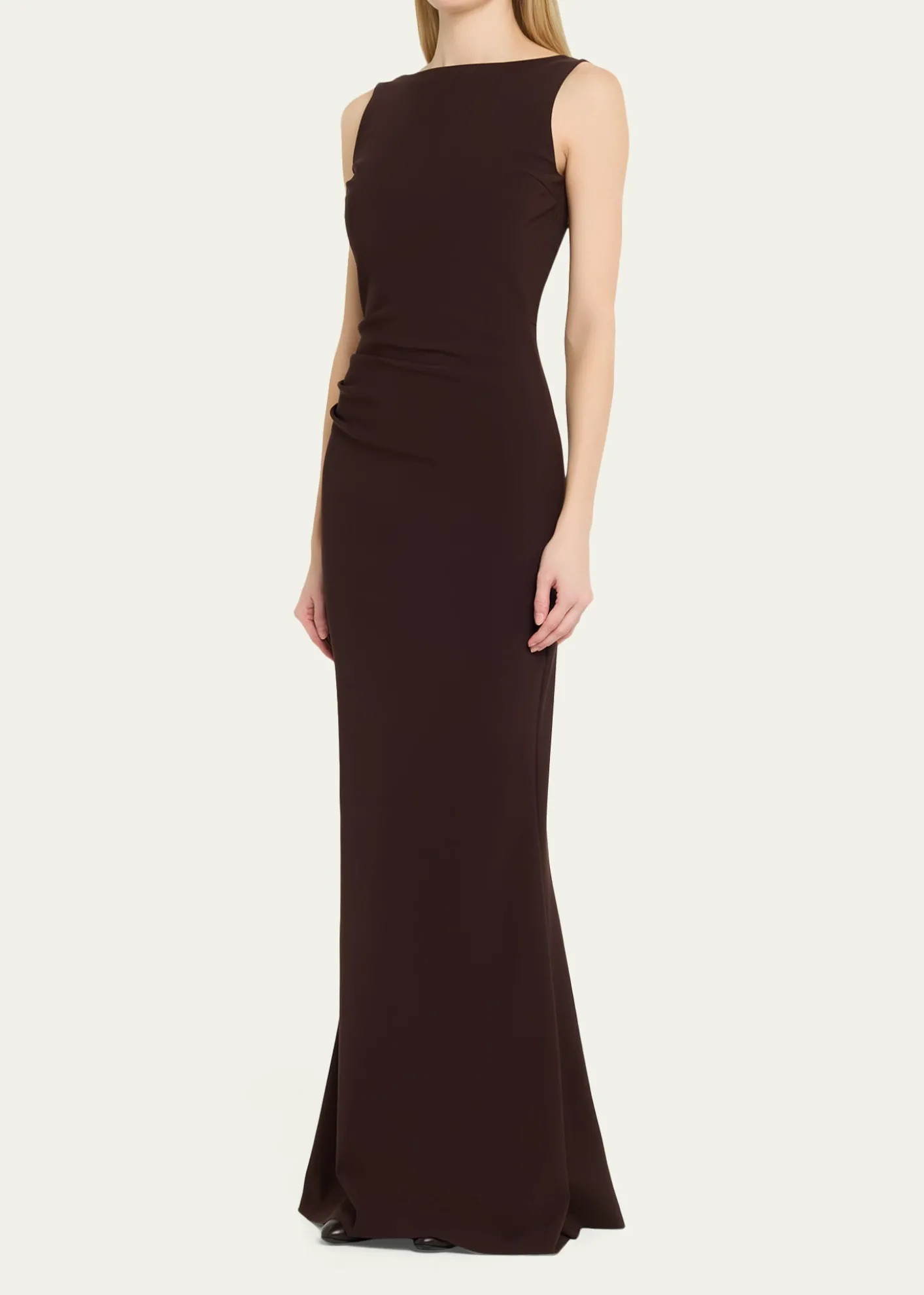 Chiara Boni La Petite RobeAjour Bateau-Neck Mermaid Gown