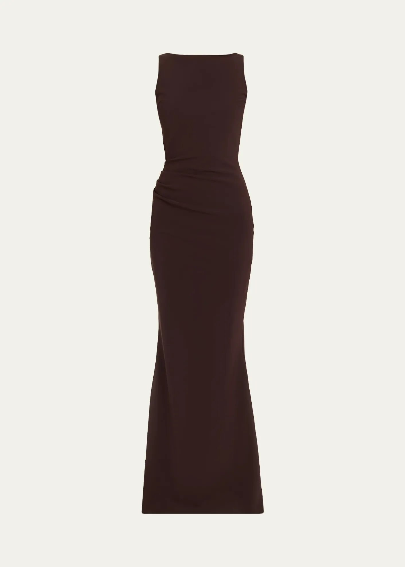 Chiara Boni La Petite RobeAjour Bateau-Neck Mermaid Gown