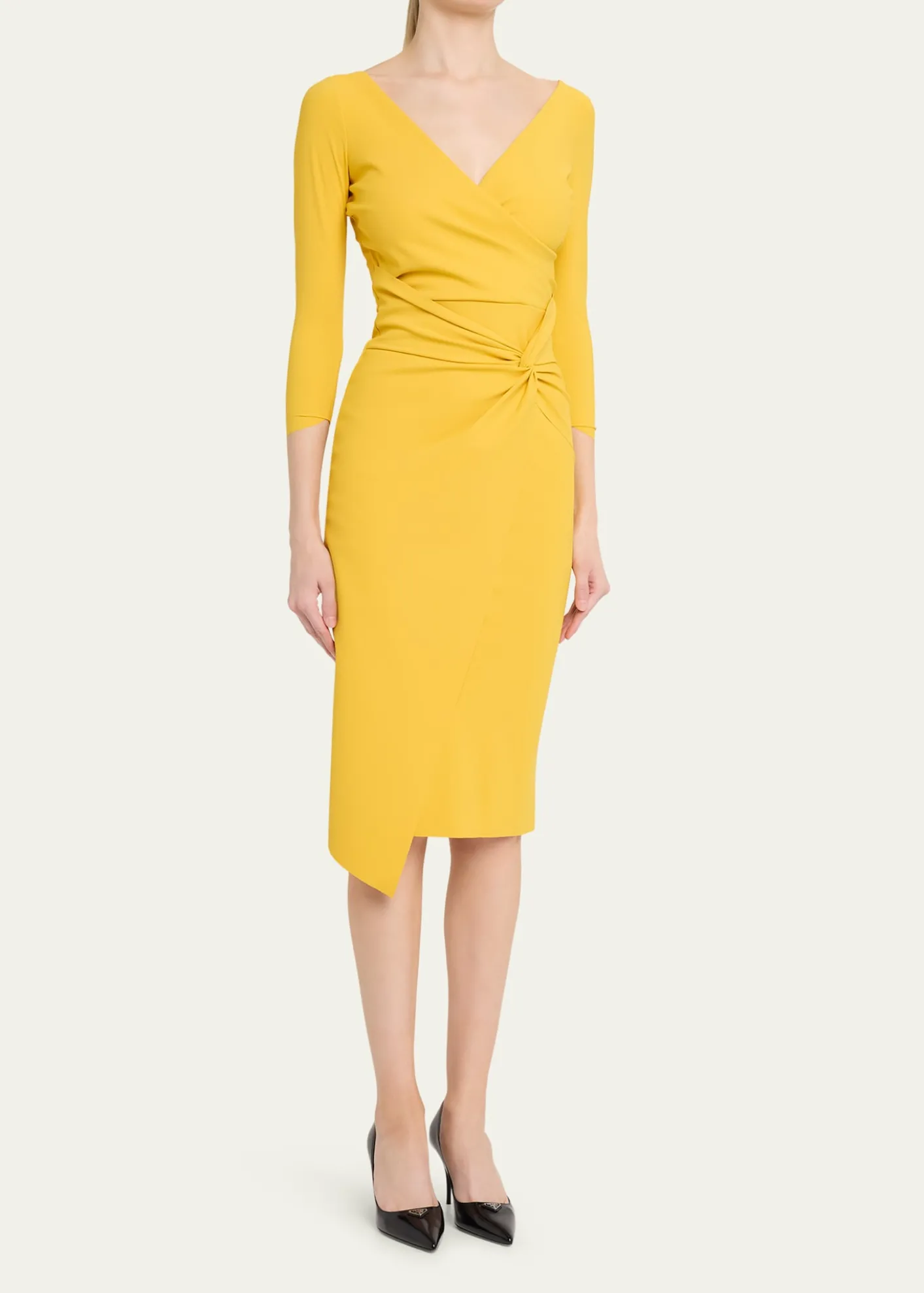 Chiara Boni La Petite RobeAxas Side-Twist Bodycon Dress