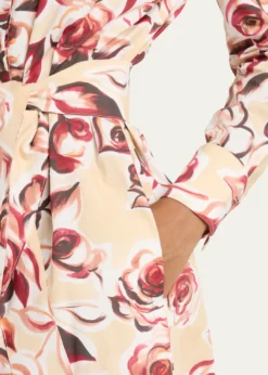 Chiara Boni La Petite RobeBelted Floral-Print Midi Shirtdress