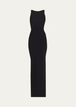 Chiara Boni La Petite RobeEman Sleeveless Draped Column Gown
