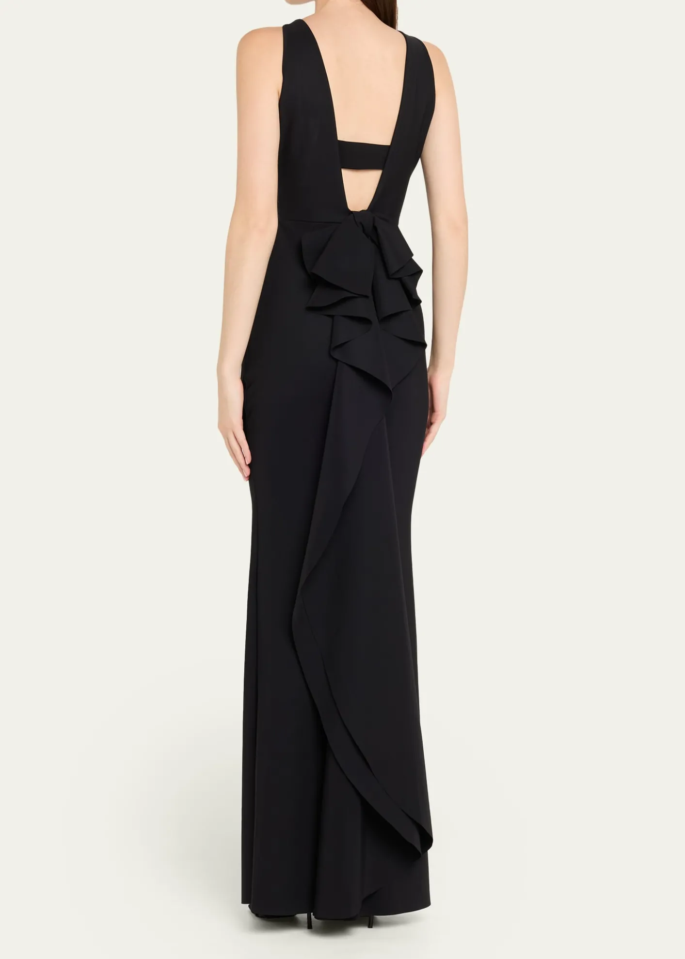 Chiara Boni La Petite RobeEman Sleeveless Draped Column Gown