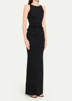 Chiara Boni La Petite RobeEman Sleeveless Draped Column Gown
