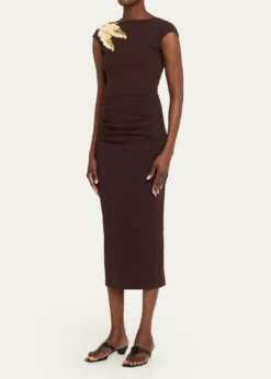 Chiara Boni La Petite RobeHesupie Embellished Bodycon Midi Dress