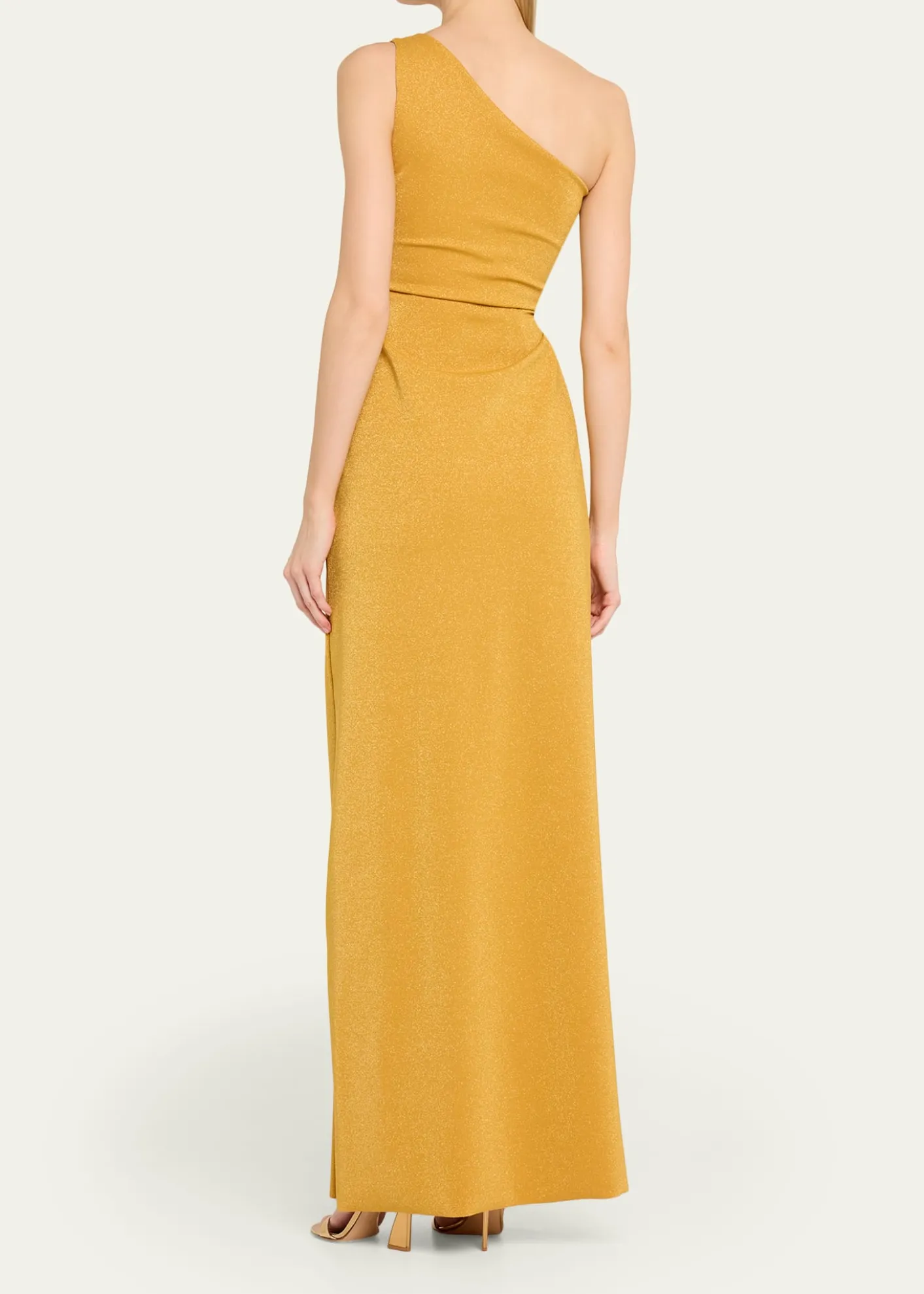 Chiara Boni La Petite RobeOtsu One-Shoulder Shimmer Jersey Gown