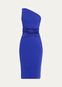 Chiara Boni La Petite RobeRuched One-Shoulder Bodycon Satin Dress