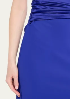 Chiara Boni La Petite RobeRuched One-Shoulder Bodycon Satin Dress