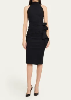 Chiara Boni La Petite RobeSleeveless Halter Ruched Dress