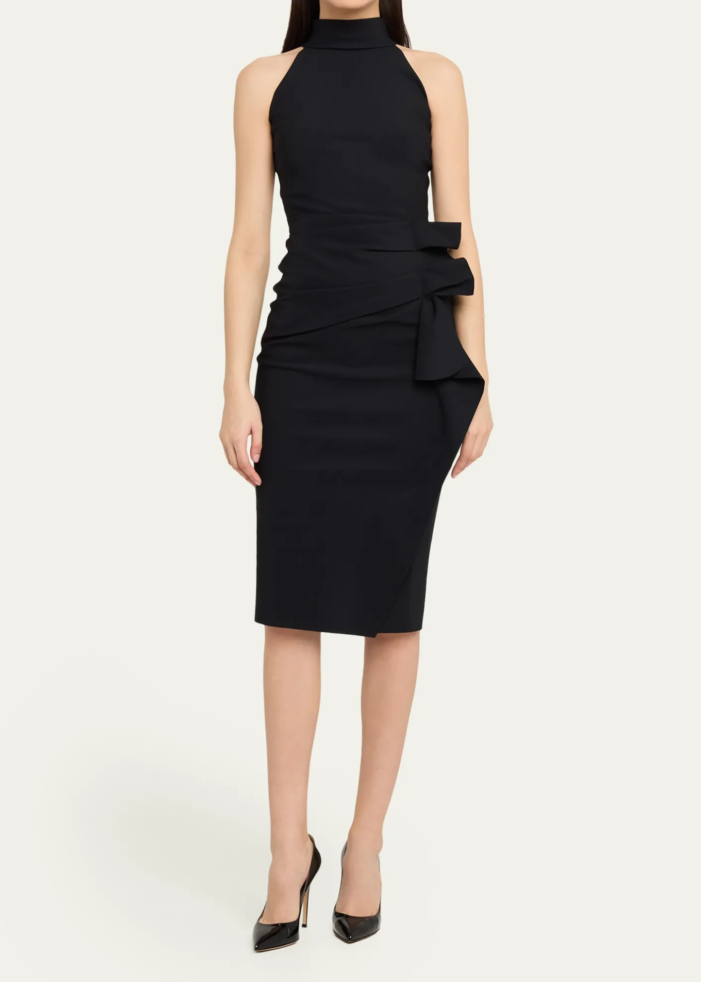 Chiara Boni La Petite RobeSleeveless Halter Ruched Dress