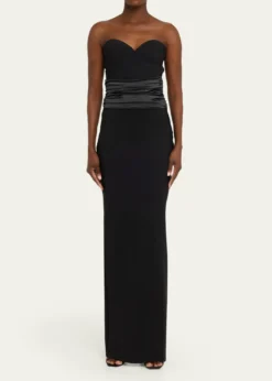 Chiara Boni La Petite RobeVeneta Strapless Sweetheart Column Gown