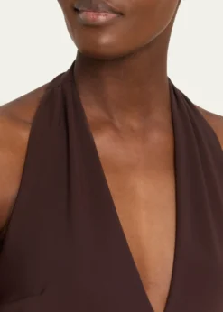 Chiara Boni La Petite RobeYanar Beaded Mermaid Halter Gown