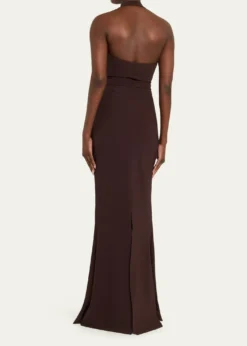 Chiara Boni La Petite RobeYanar Beaded Mermaid Halter Gown