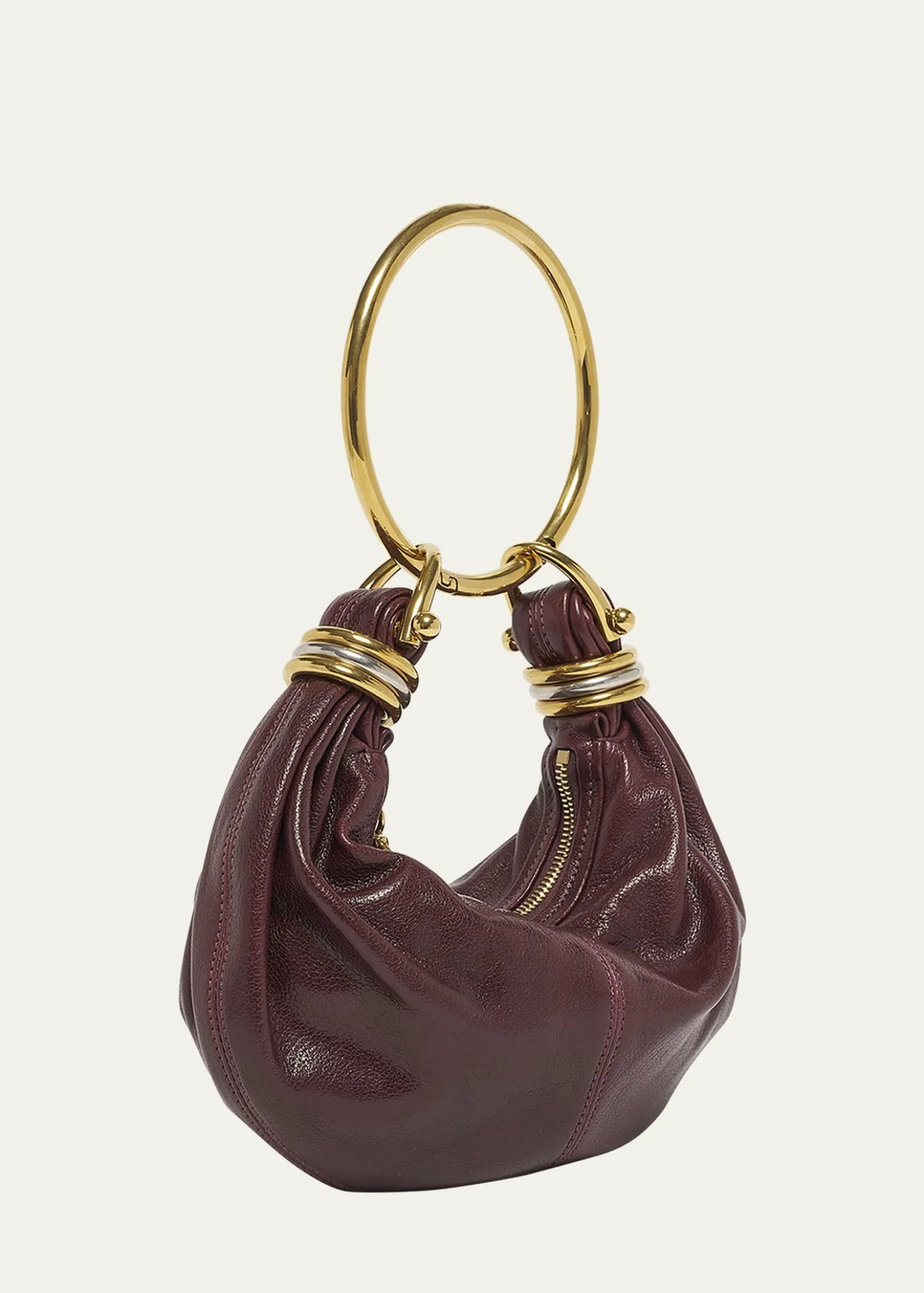 ChloeBrarcelet Mini Top-Handle Bag in Grained Leather