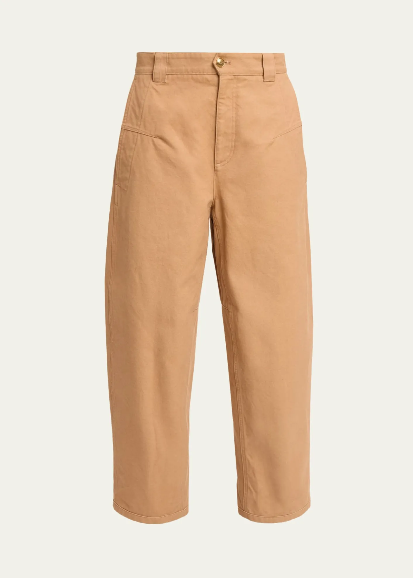 ChloeCotton Canvas Barrel-Leg Trousers