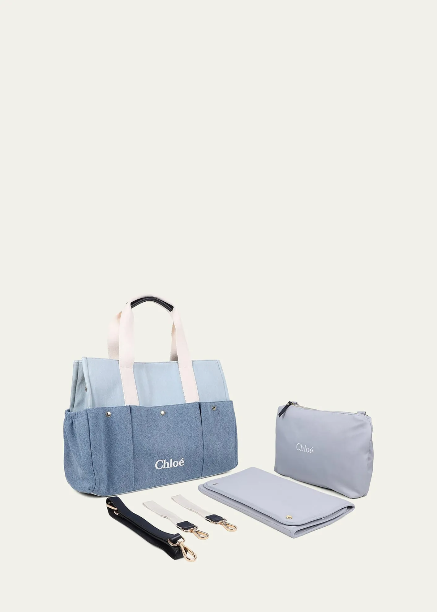 ChloeCotton Denim Changing Bag