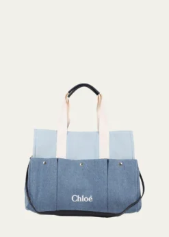 ChloeCotton Denim Changing Bag