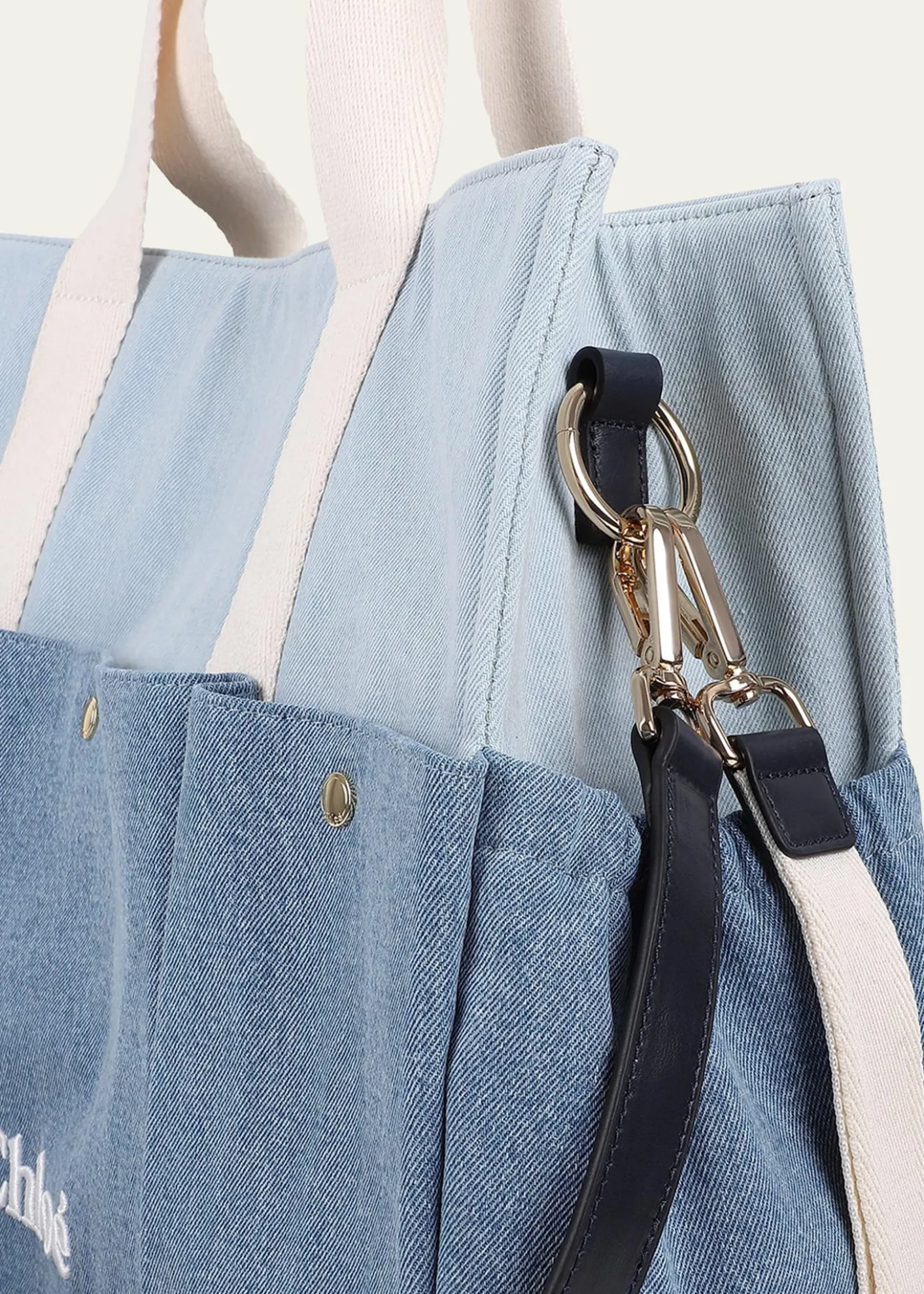ChloeCotton Denim Changing Bag