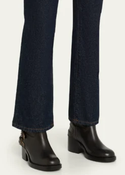 ChloeDakota Burnished Leather Moto Ankle Boots