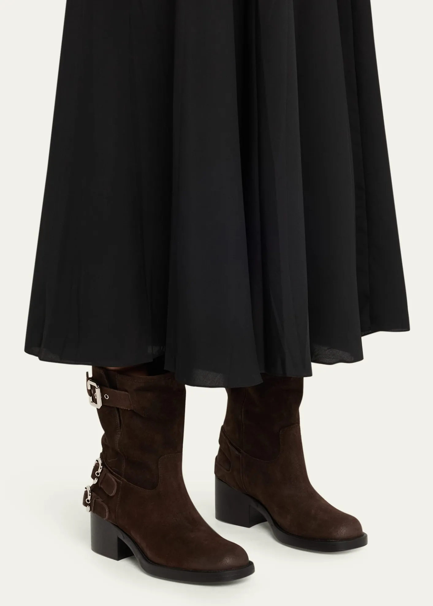 ChloeDakota Suede Moto Ankle Boots