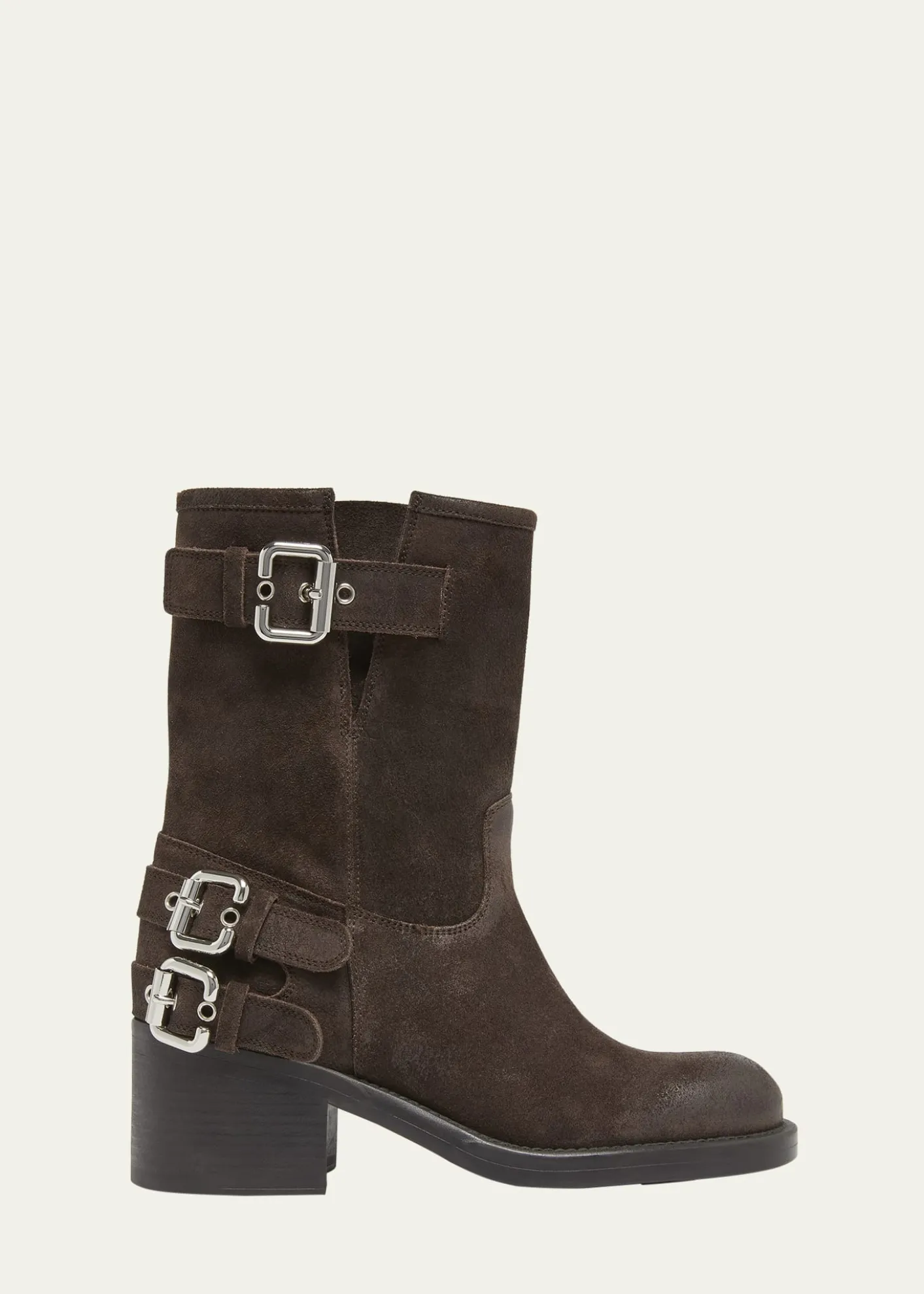 ChloeDakota Suede Moto Ankle Boots
