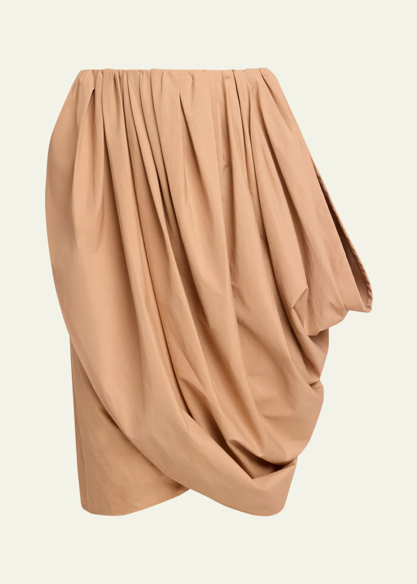ChloeDraped Cotton Knee-Length Skirt